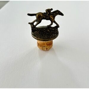 Blanton's Bourbon Horse Jockey Bottle Stopper Letter A Bronze Tone Collectible